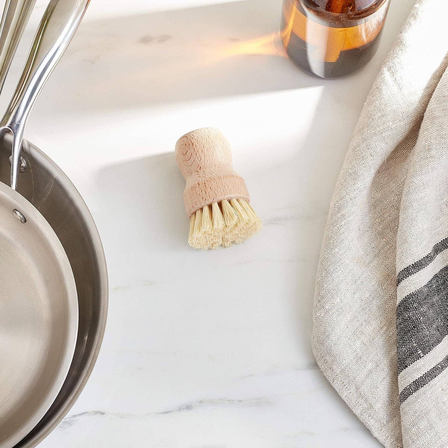 Small Natural Dish Brush with Fiber Bristles | 3"
