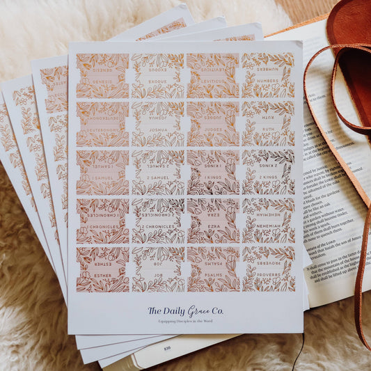 The Daily Grace Co - Gold Foil Bible Tabs - Dusty Pink