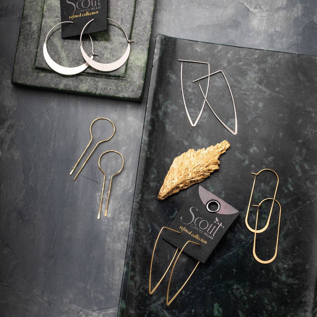 Scout Curated Wears - Refined Earring Collection - Galaxy Triangle/Gold Vermeil