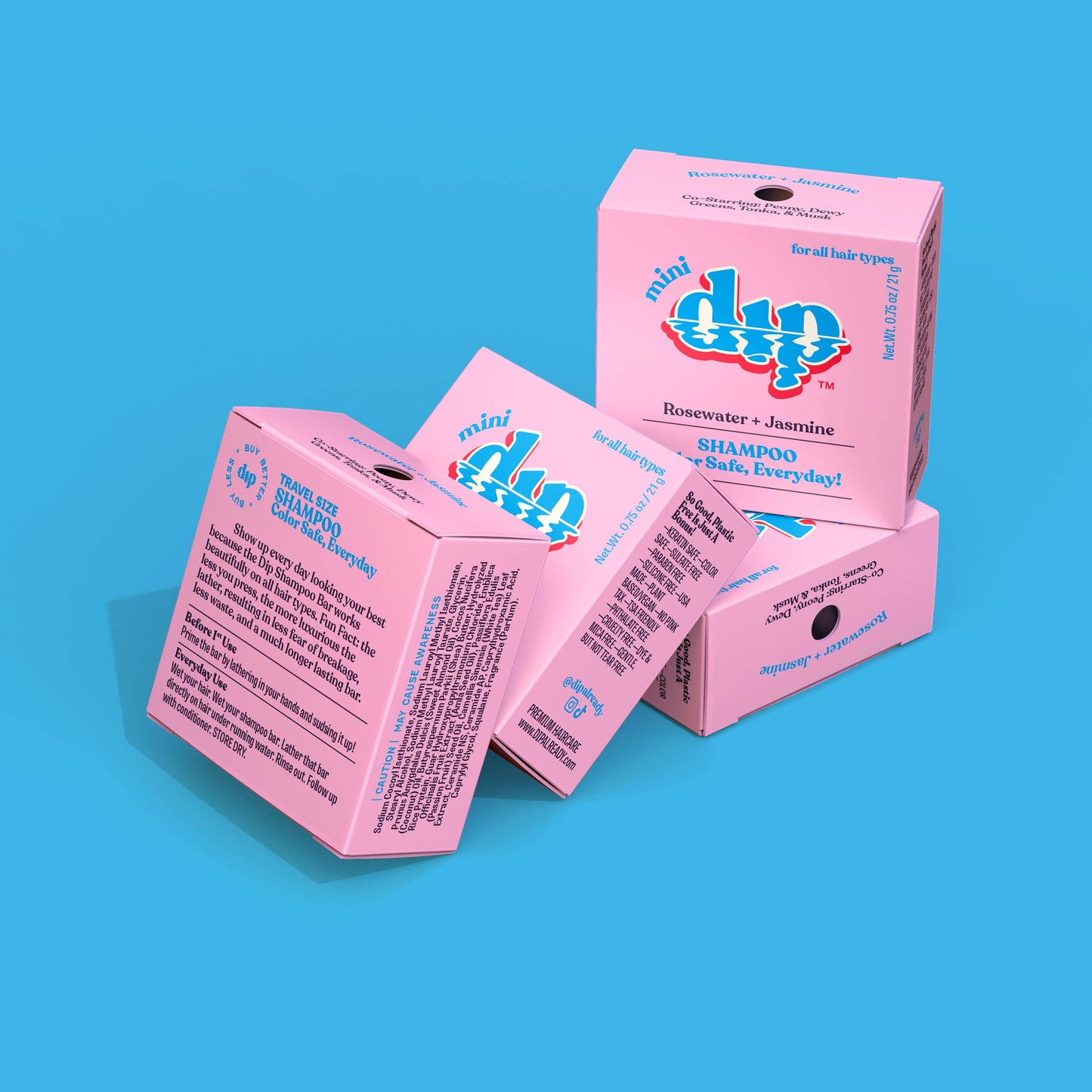 Dip - Mini Dip Color Safe Shampoo Bar for Every Day - Rosewater &: 0.75 oz