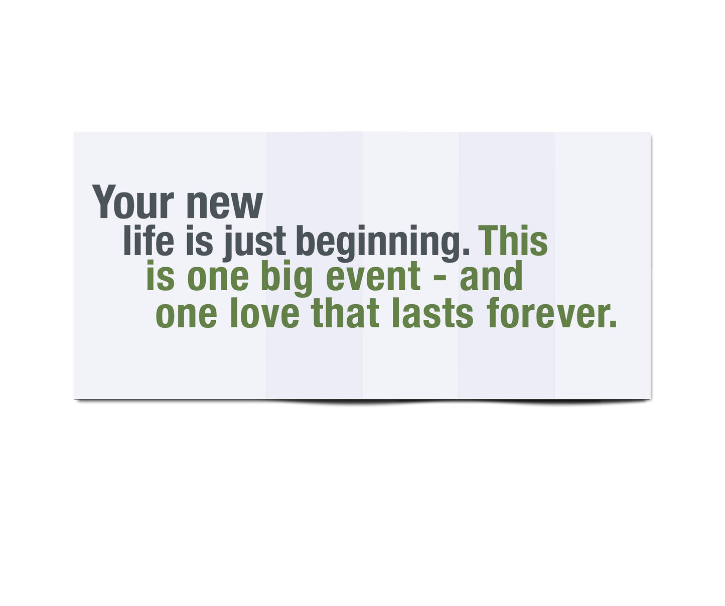 FINCH and HARE - Life Over Wedding or Baby Congratulations Card