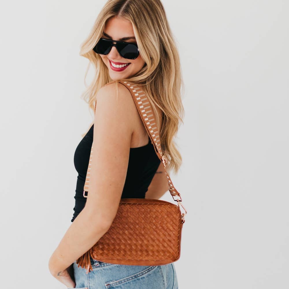 Woven Willow Camera Crossbody Bag