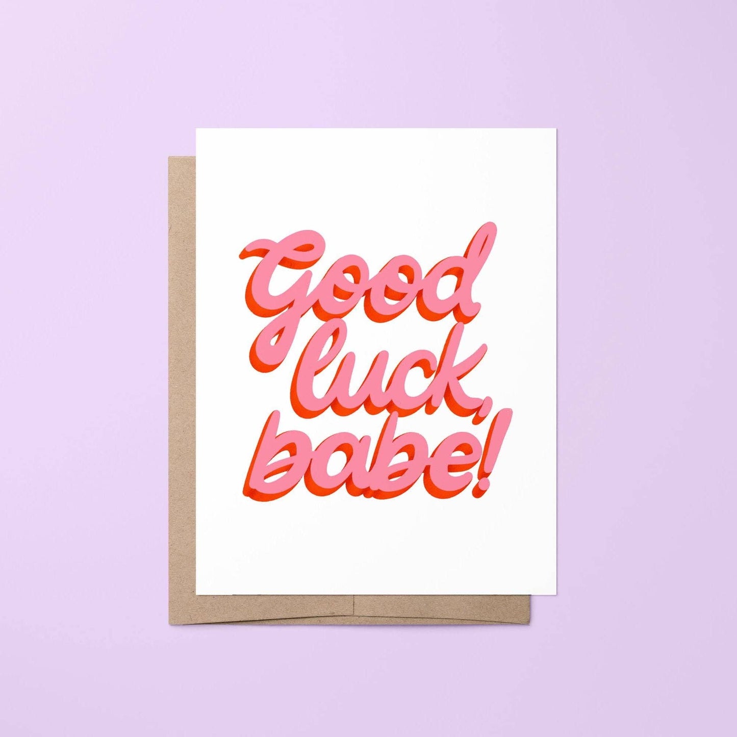 MangoIllustrated - Good luck babe greeting card