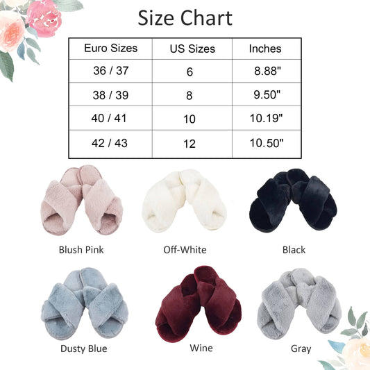 Girl ExtraOrdinaire - Personalized Glitter Print Bride Bridesmaid Fluffy Slippers