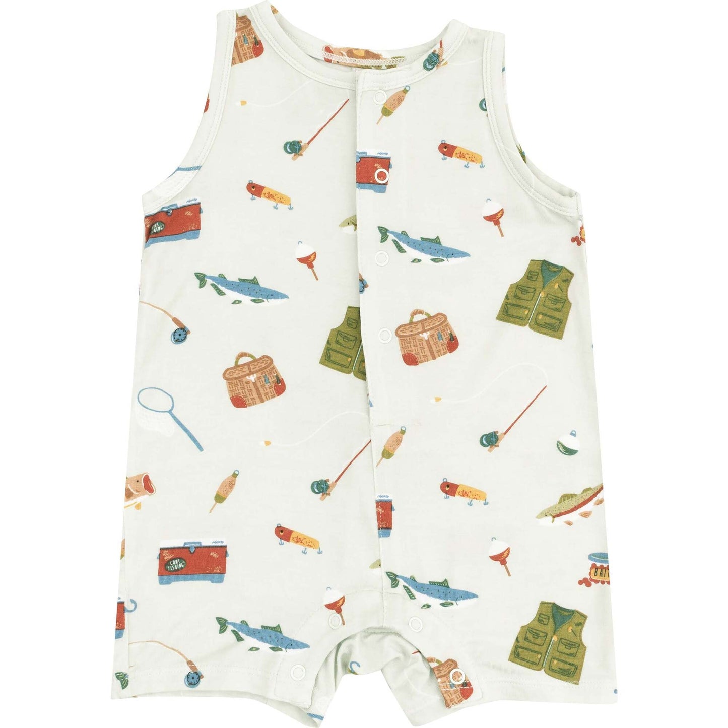 Fishing Things | Green Sleeveless Shortie Romper