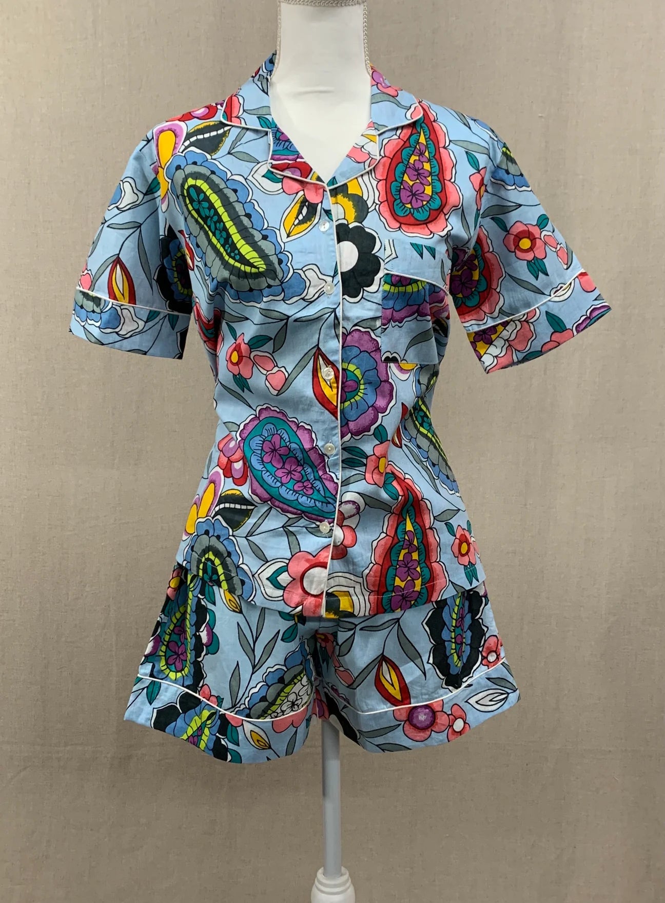 SOS Short Sleeve/Shorts Sleep Set-Cherry