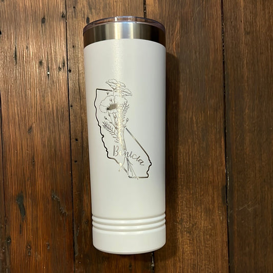 BENICIA | 22 oz Skinny Tumbler | CA State Poppy