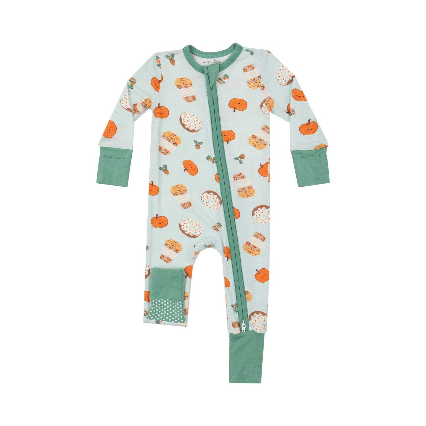 Pumpkin Spice Latte 2-way Zip Romper