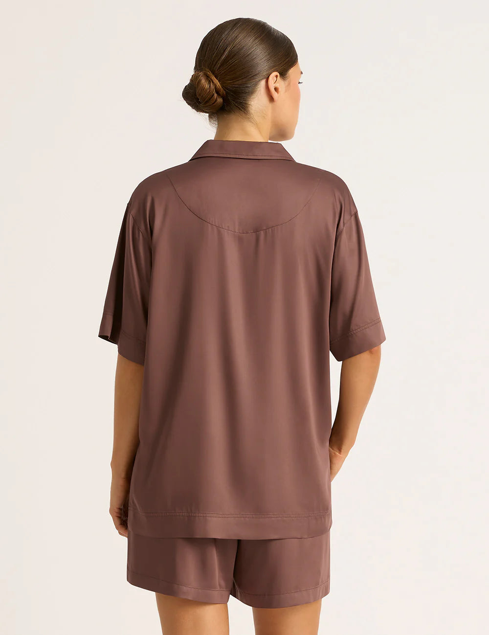 Vegan Silk Short Sleeve Sleep Shirt
