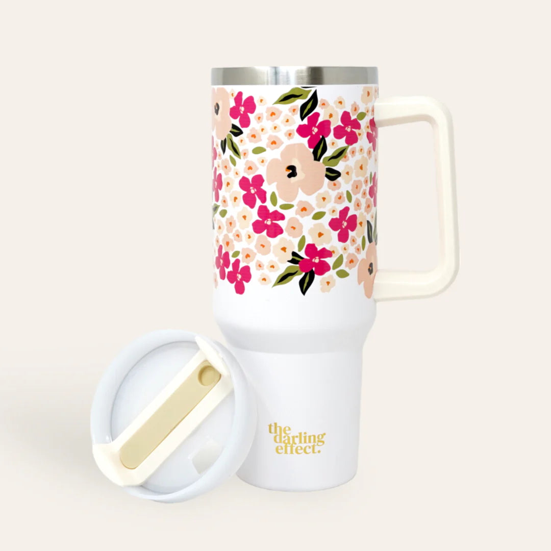 Handled Tumbler 40 oz | Lively Floral