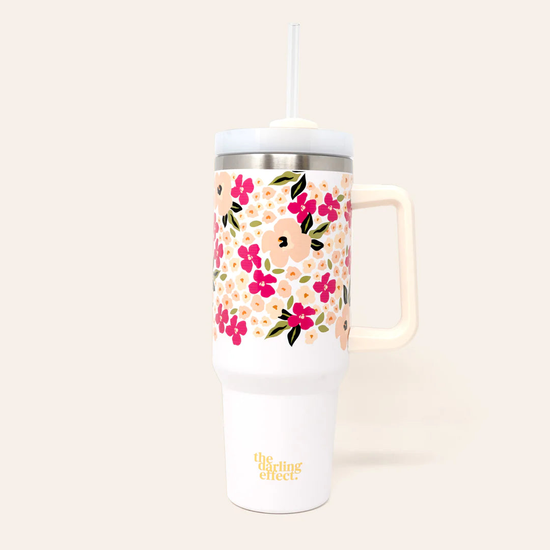Handled Tumbler 40 oz | Lively Floral
