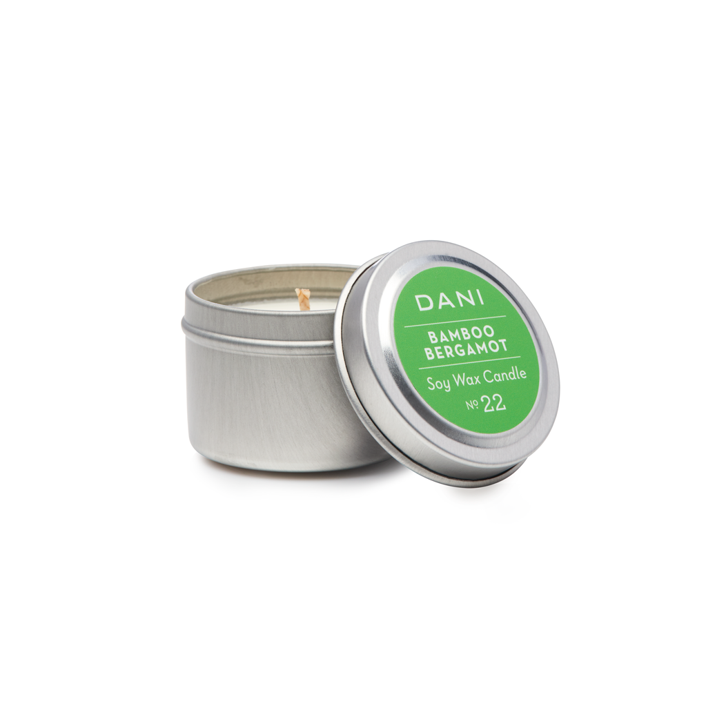 2oz Bamboo Bergamot Travel Candle Tin