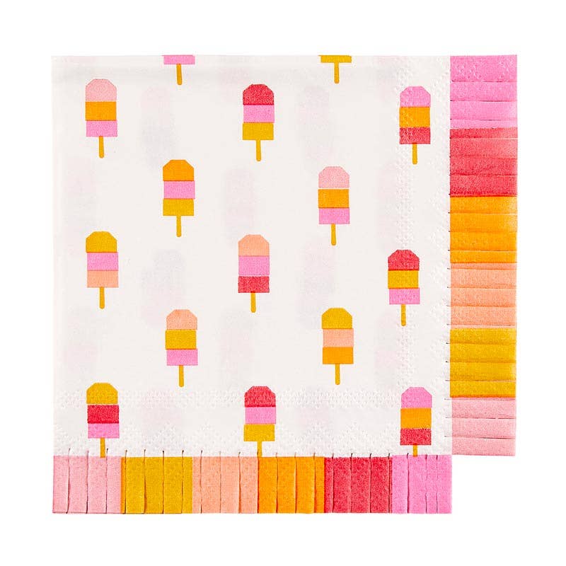 Fringe Napkin-Ice Cream 16ct