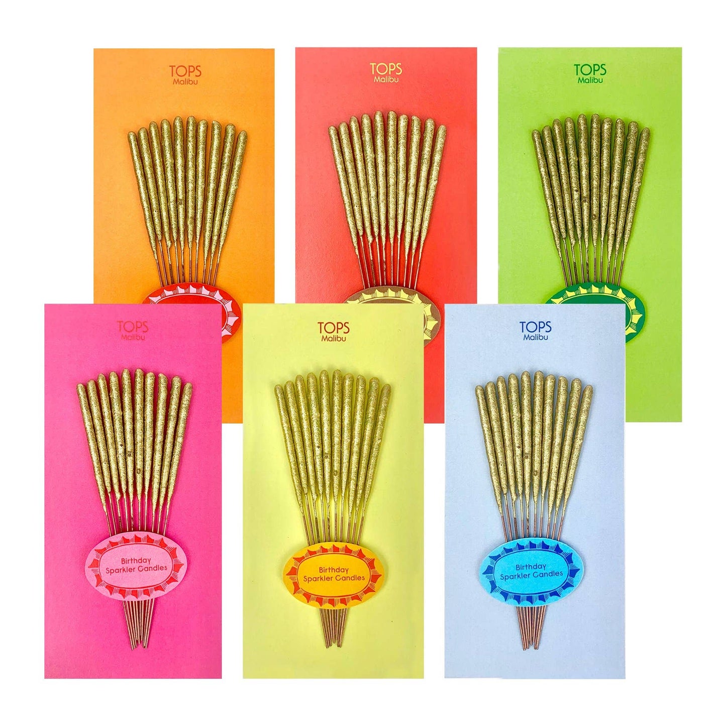 TOPS Malibu - Mini Birthday Sparkler Candles | Asst. Color