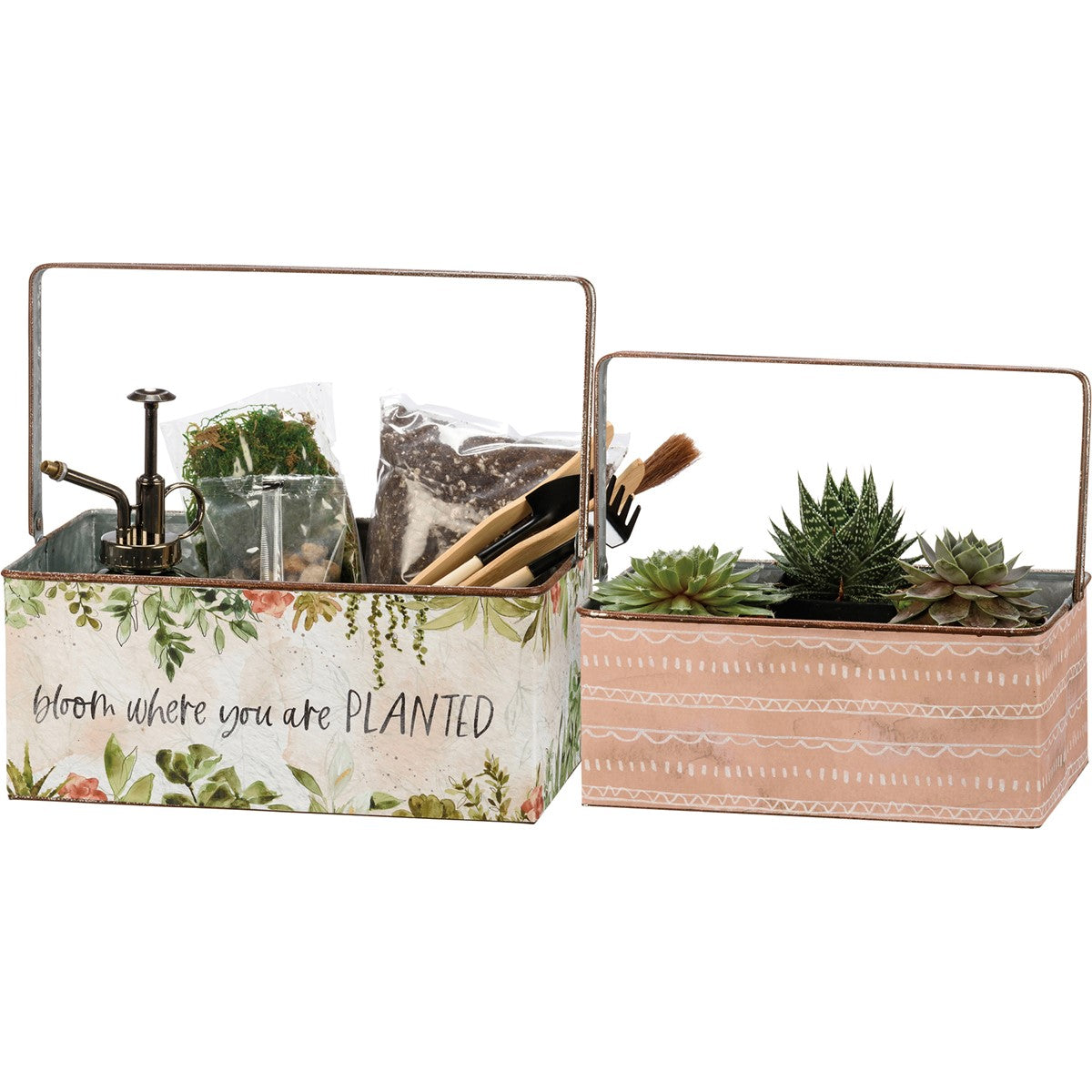 Garden Bin | Geometric Watercolor