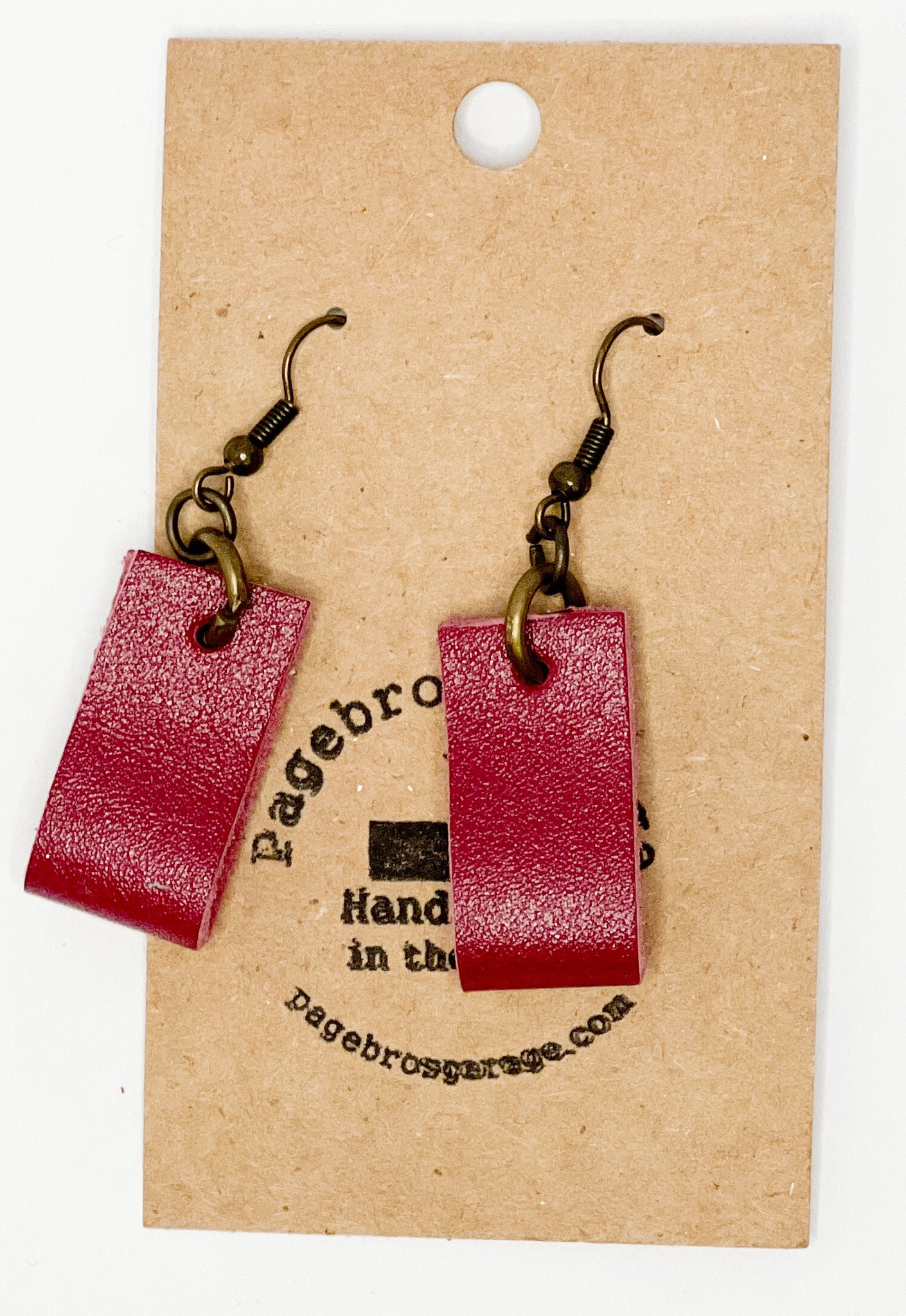 Leather Fold Earrings (multiple colors)