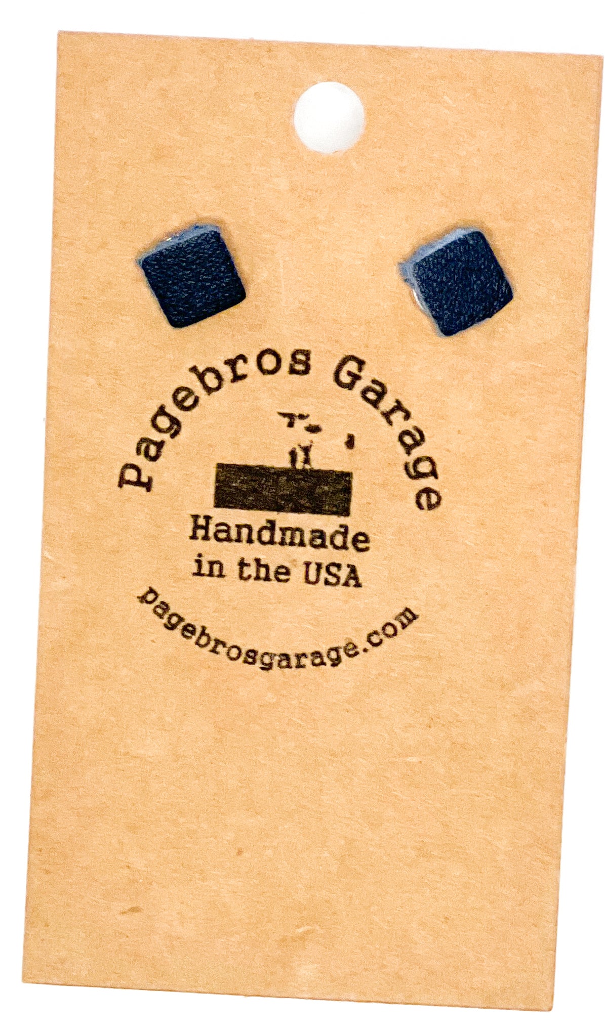 Leather Stud Earrings | Square (multiple colors)