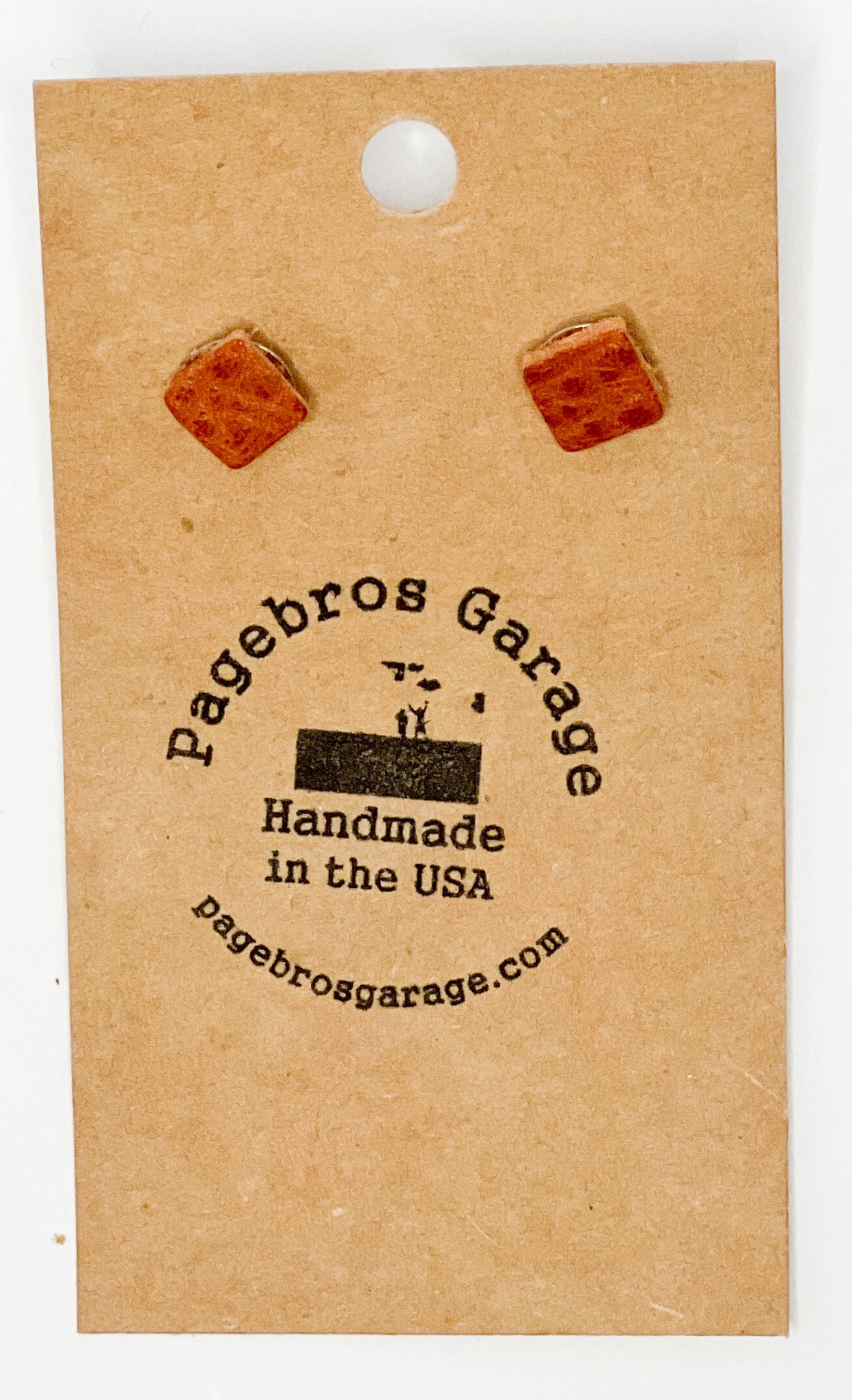 Leather Stud Earrings | Square (multiple colors)