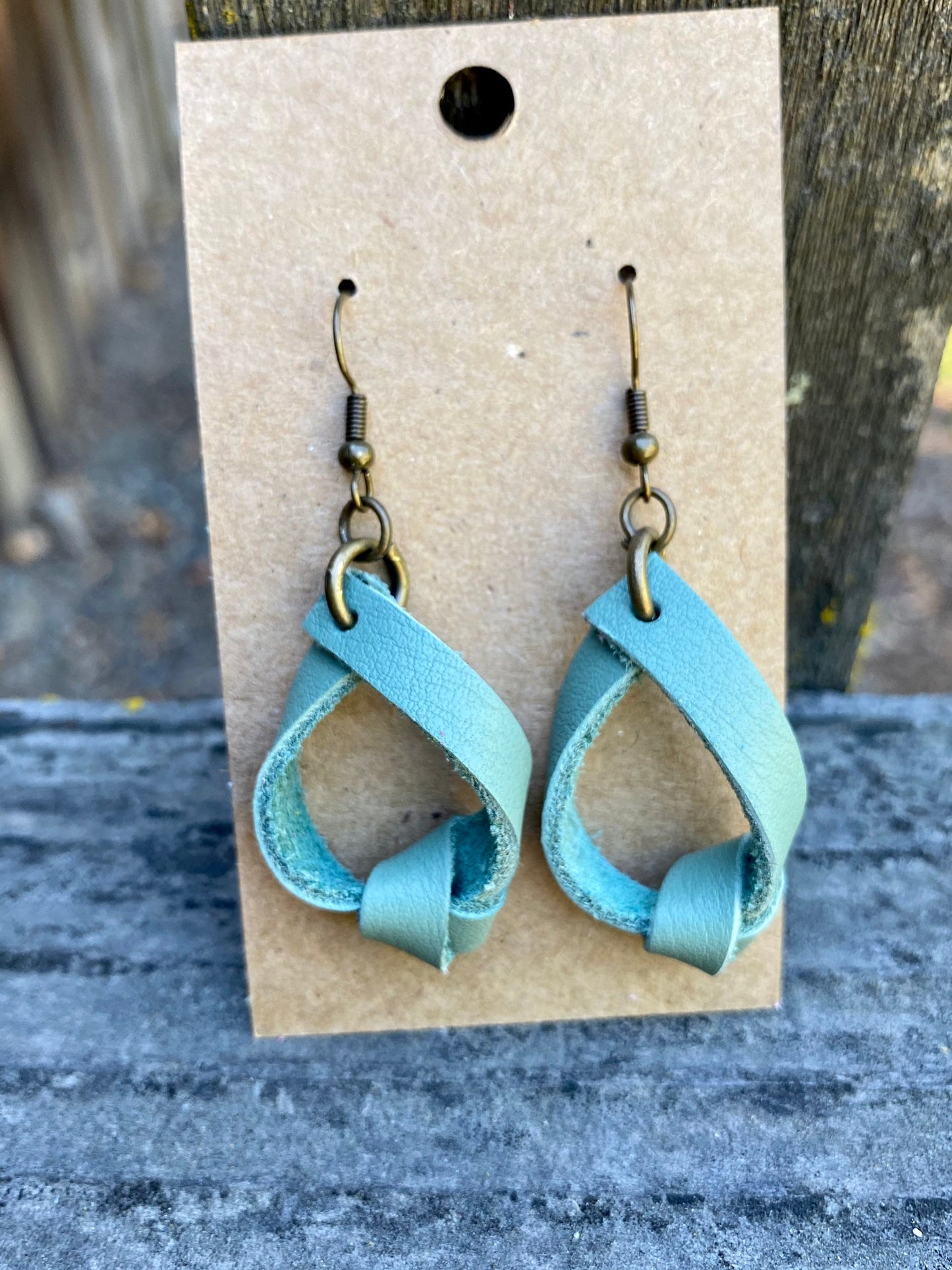 Leather Knot Earrings (multiple color)