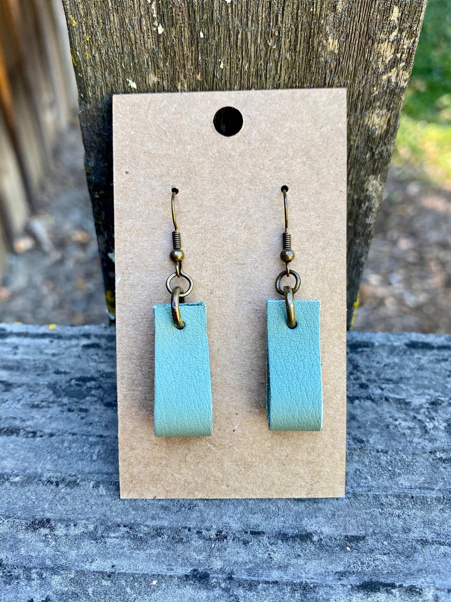 Leather Fold Earrings (multiple colors)
