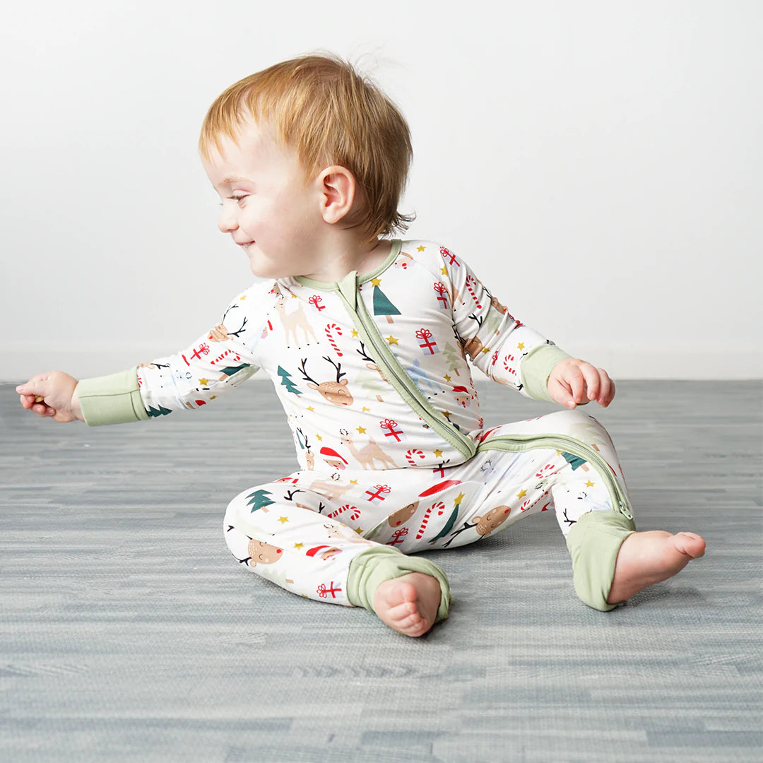 Bamboo Christmas Pajamas | Santa and Friends Baby Pajamas