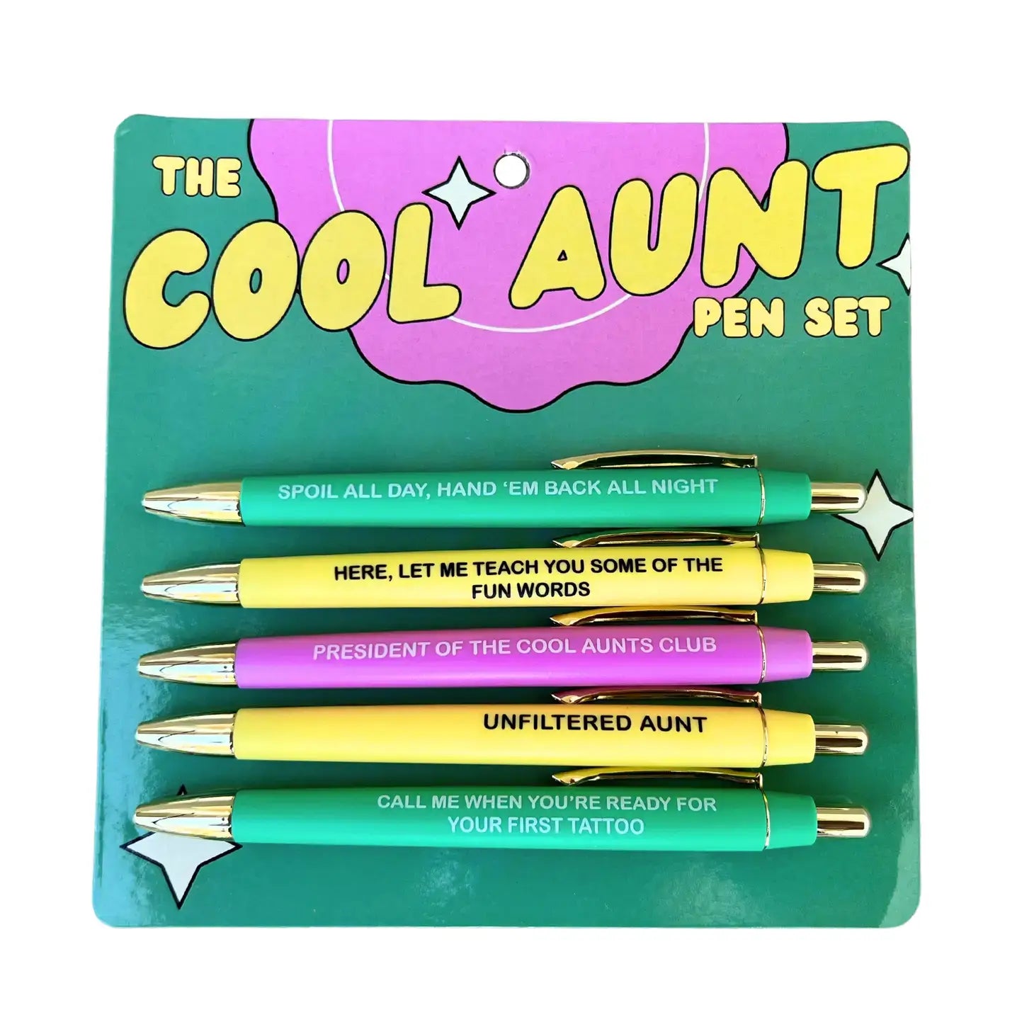 Cool Aunt Pen Set (funny, gift, family) – The Filling Station Goods