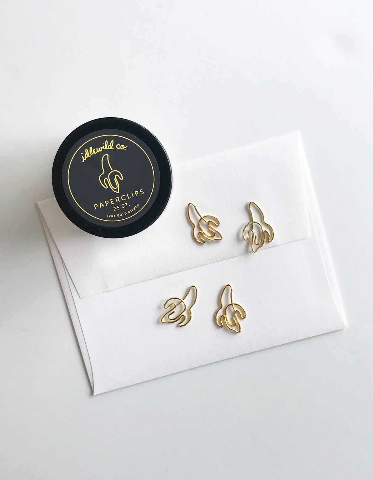 Banana Gold Plated Paper Clips