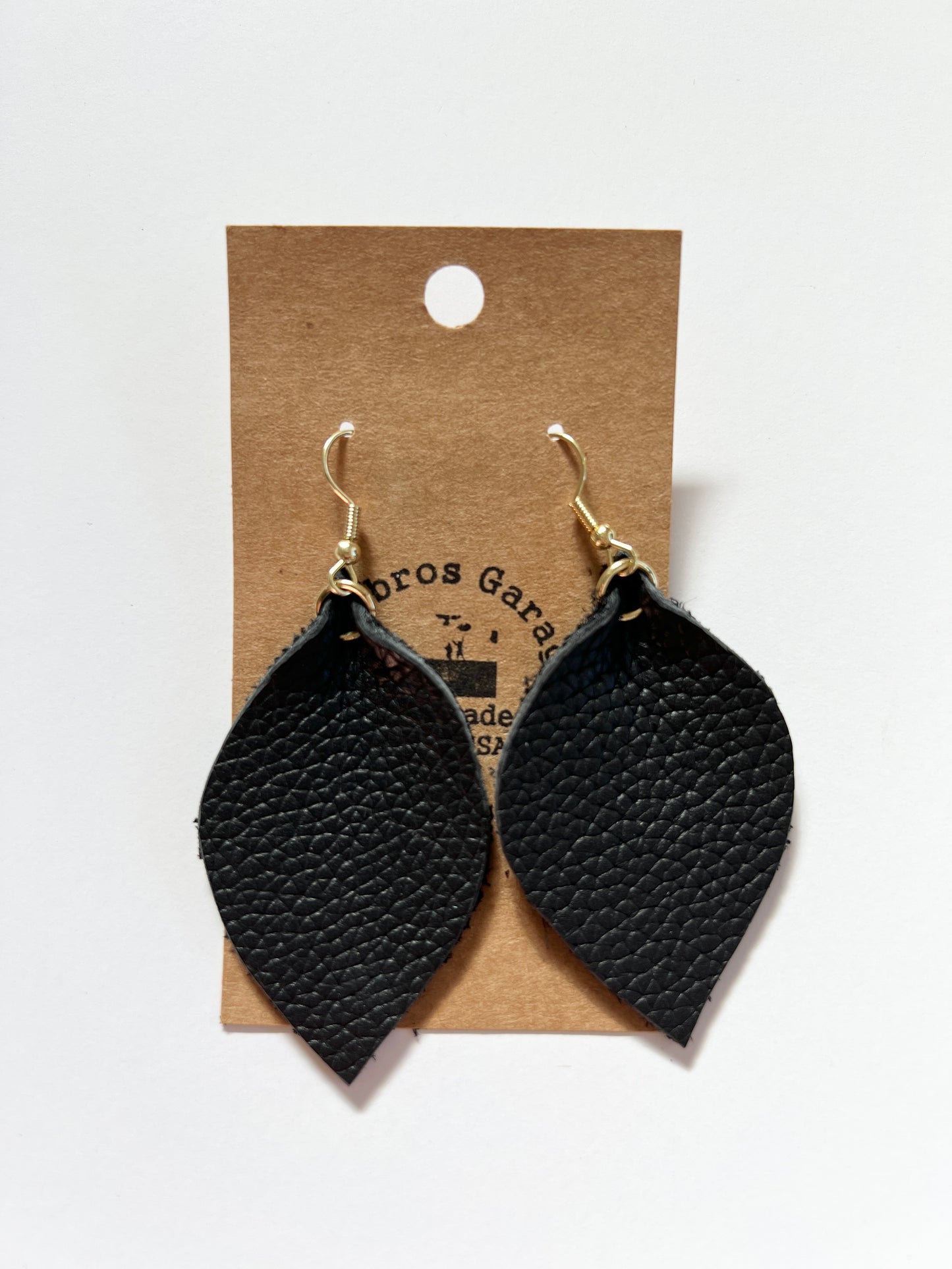 Leather Leaf Earrings (multiple color)