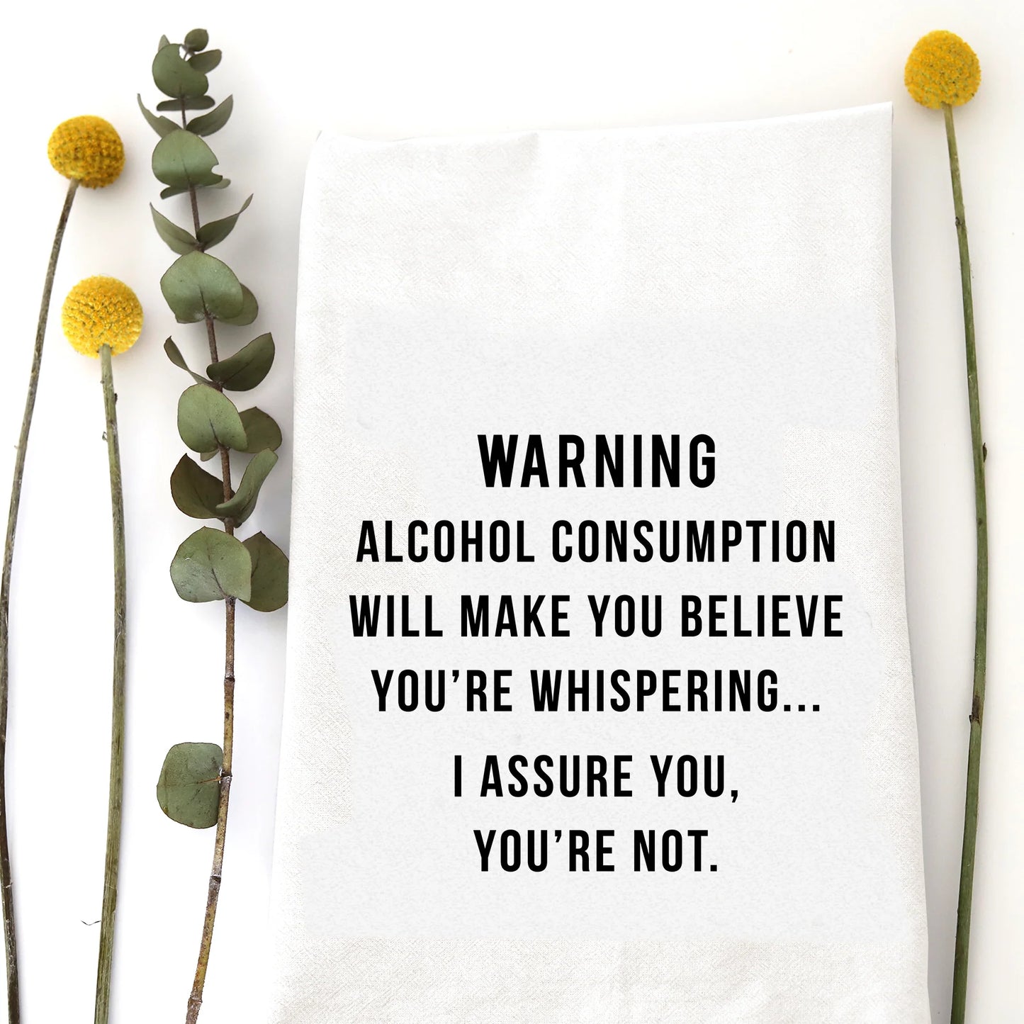 Tea Towel | Alcohol Whispers