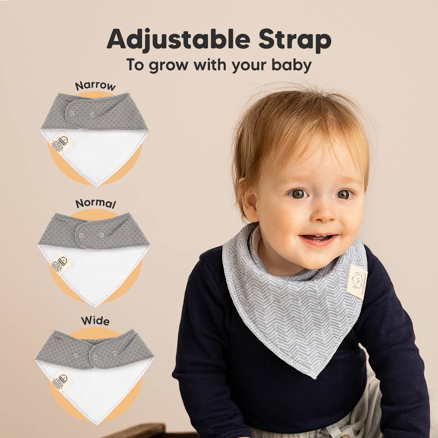 8-pack Baby Bandana Bibs for Boys and Girls