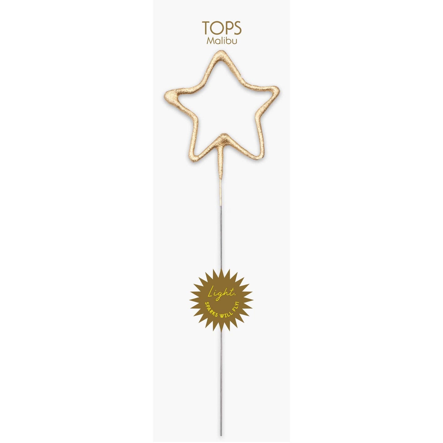 Big 8" Gold Star Sparkler Wand Card