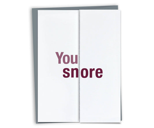 FINCH and HARE - You Snore • Funny Anniversary, Birthday, Valentine's Card