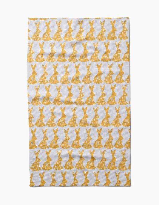 Geometry - Floral Spring Bunny Tea Towel