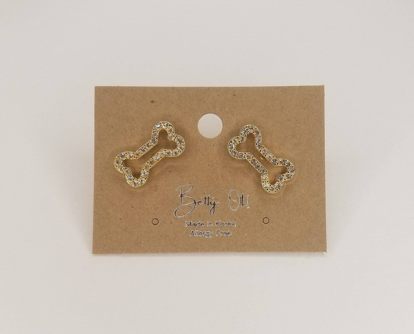 Dog Bone Post Earring