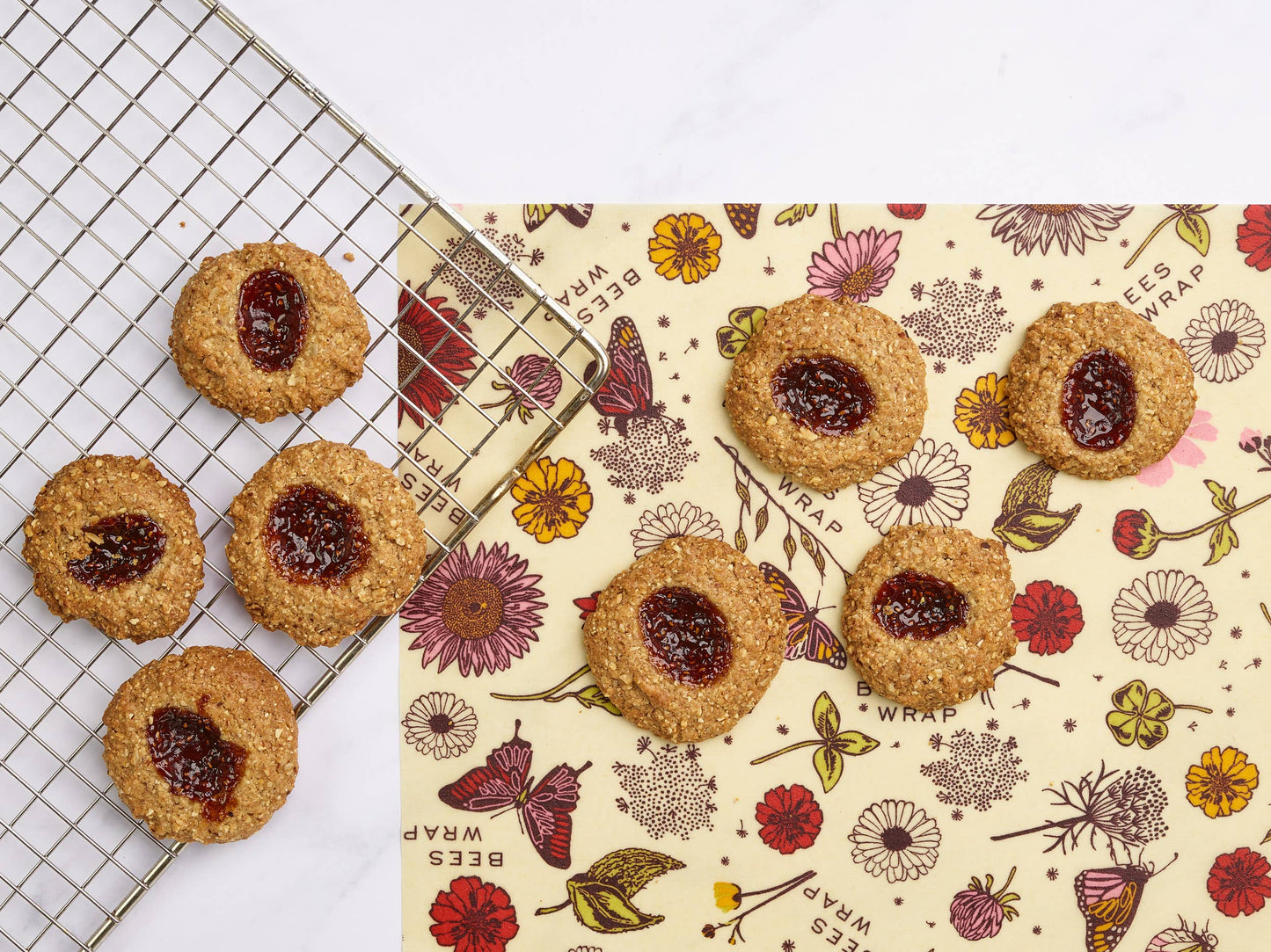 Bees Wrap Beeswax Reusable Bread Wrap - Meadow Magic Print