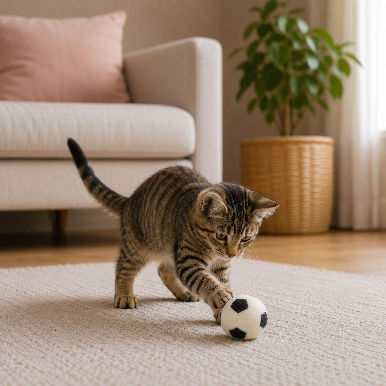 Soccer Felt Wool Eco Pet Toy / Fresheners