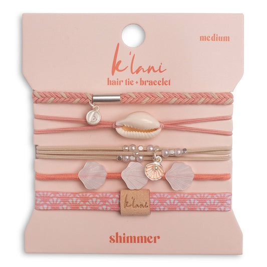 K'Lani hair tie bracelets - Shimmer Hair Tie Bracelets