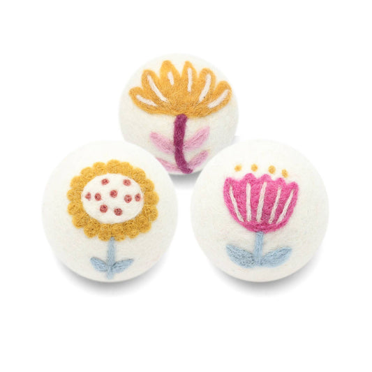 Ethical Global - Flowers - Eco Wool Dryer Balls Fair-Trade