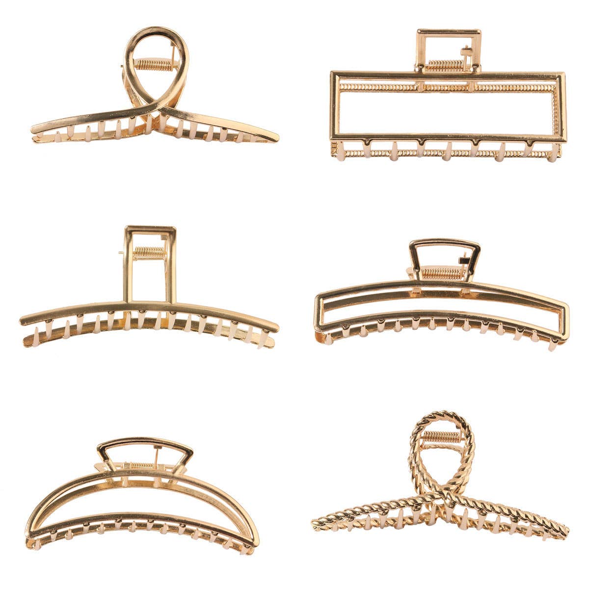Gold Metal Hair Claws Strong Hold