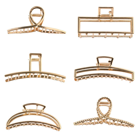 Gold Metal Hair Claws Strong Hold