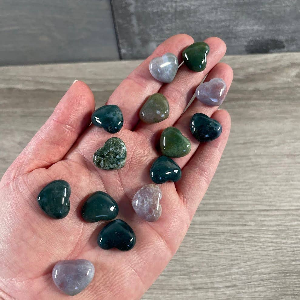 Gemstone Flat Back Heart 3/4 Inch – Bulk Crystal Cabochons