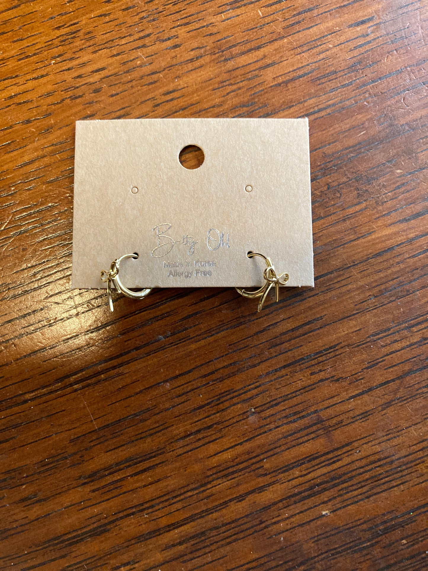 Bow Small Hoop Earring | Allergy Free