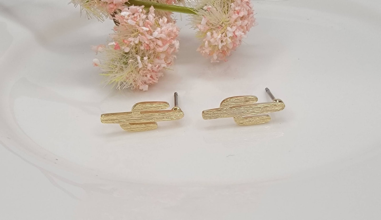 CACTUS STUD EARRINGS.