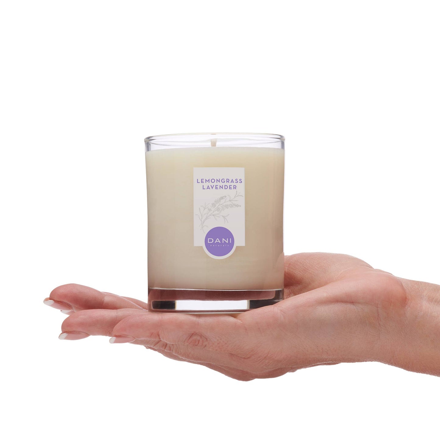 7.5oz Glass Candle, Lemongrass Lavender