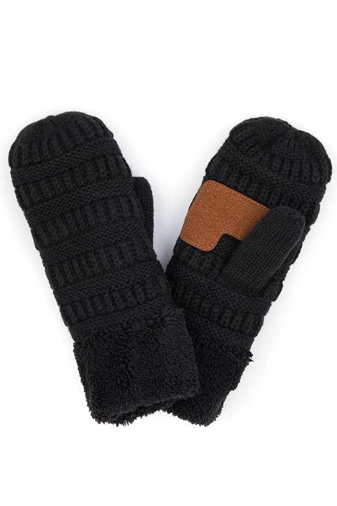 C.C Kids solid Knitted mitten