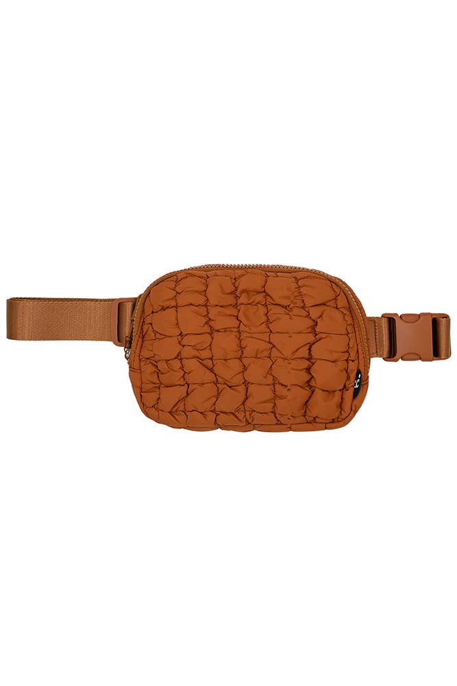 C.C Quilted Puffer Fanny Pack: Sage