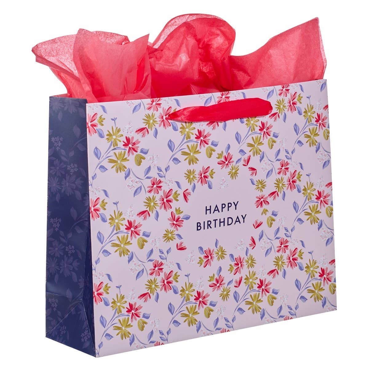 Gift Bag w/ Card LG Landscape Pink Happy Birthday