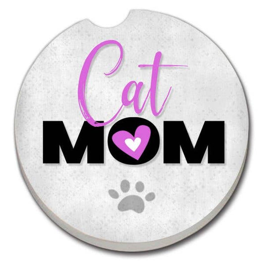 Cat Mom Bulk Absorbent Stone Car Coaster-NO PACKAGING