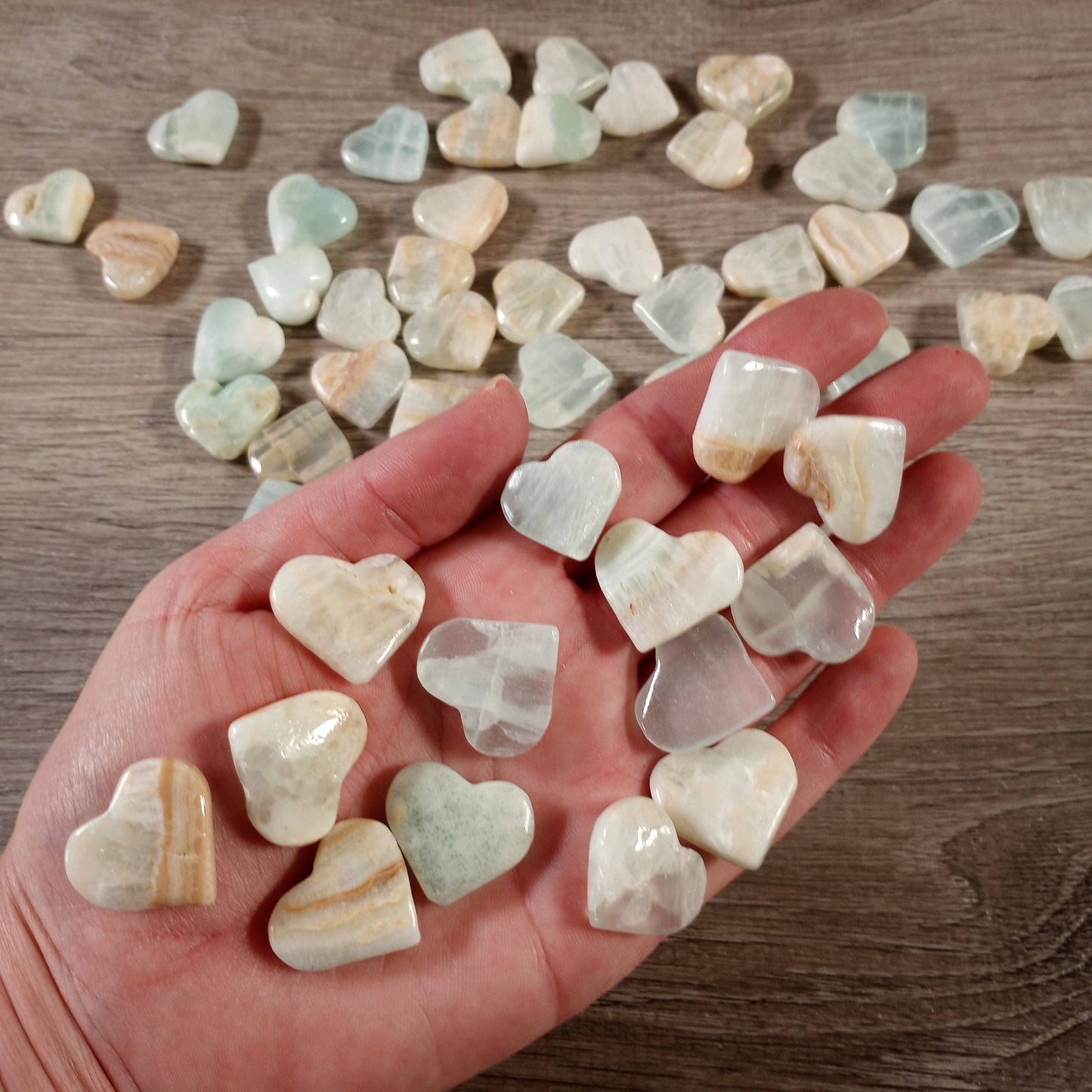 Small Hand-Carved Gemstone Hearts – Wholesale Crystal Heart