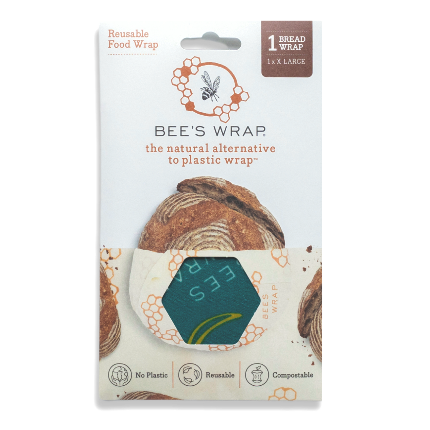Bees Wrap Beeswax Reusable Bread Wrap - Oceans Print